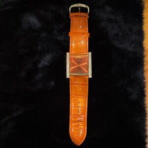 Joan Rivers Gold and Orange Watch